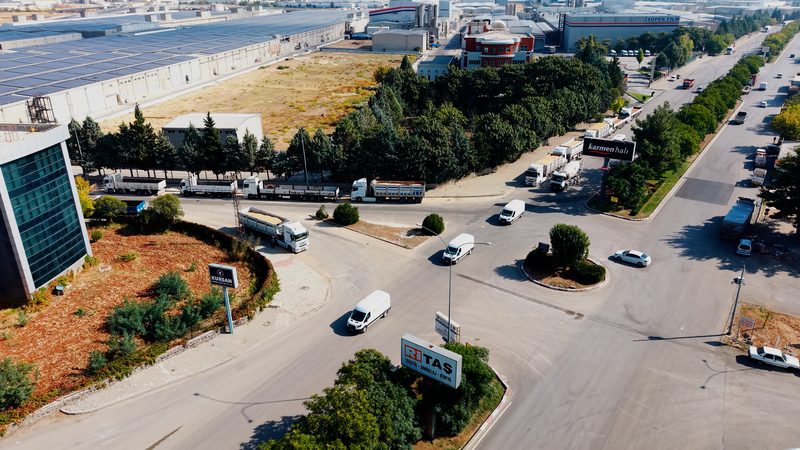 Gaziantep organize sanayi bölgesinin havadan görünümü