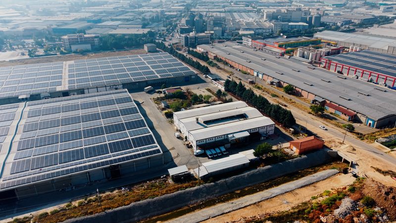 Tesisimizin bulunduğu organize sanayi bölgesi, havadan